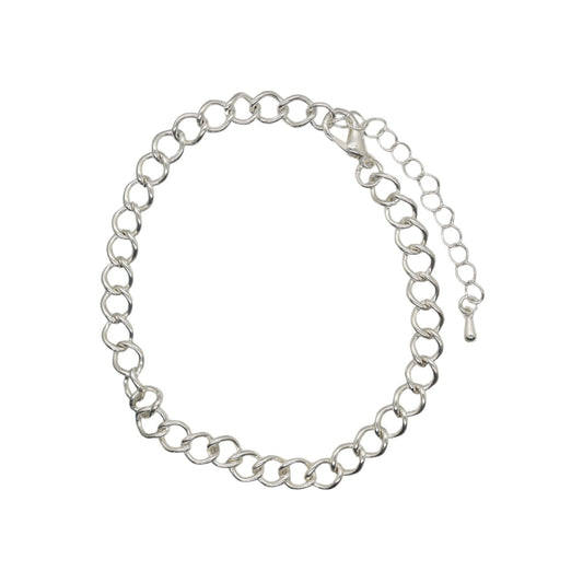 Bracelet Chain Classic Shiny Silver Links