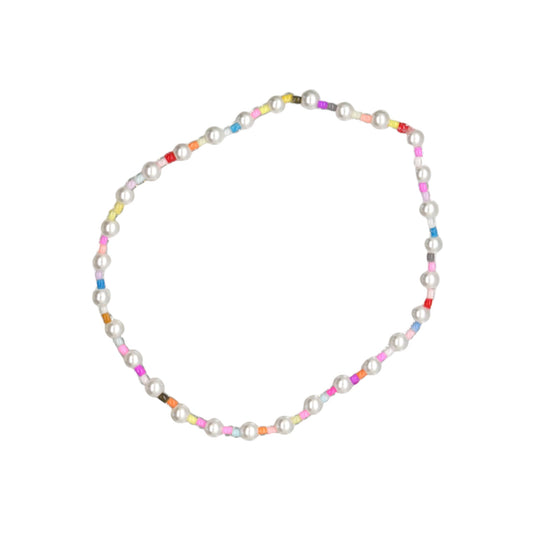 Bracelet Beaded Pearly Multi-Spacers Stretchy Band