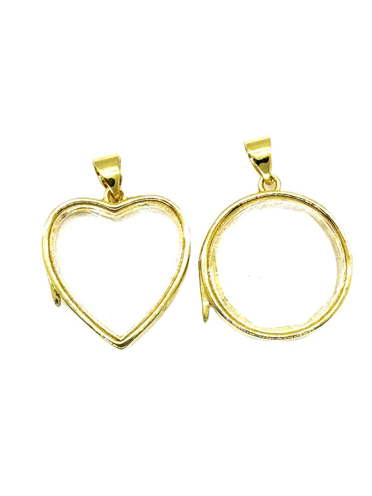 Floating Heart & Circle Lockets