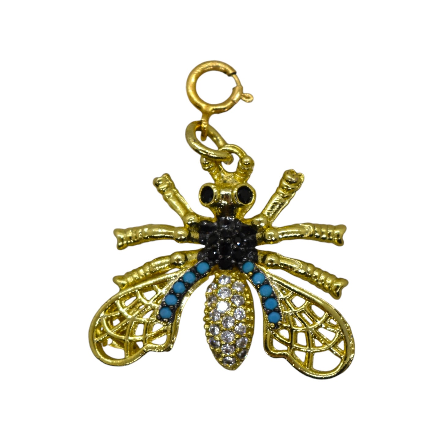 Bee + Gemstone Charm