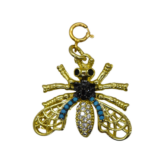 Bee + Gemstone Charm