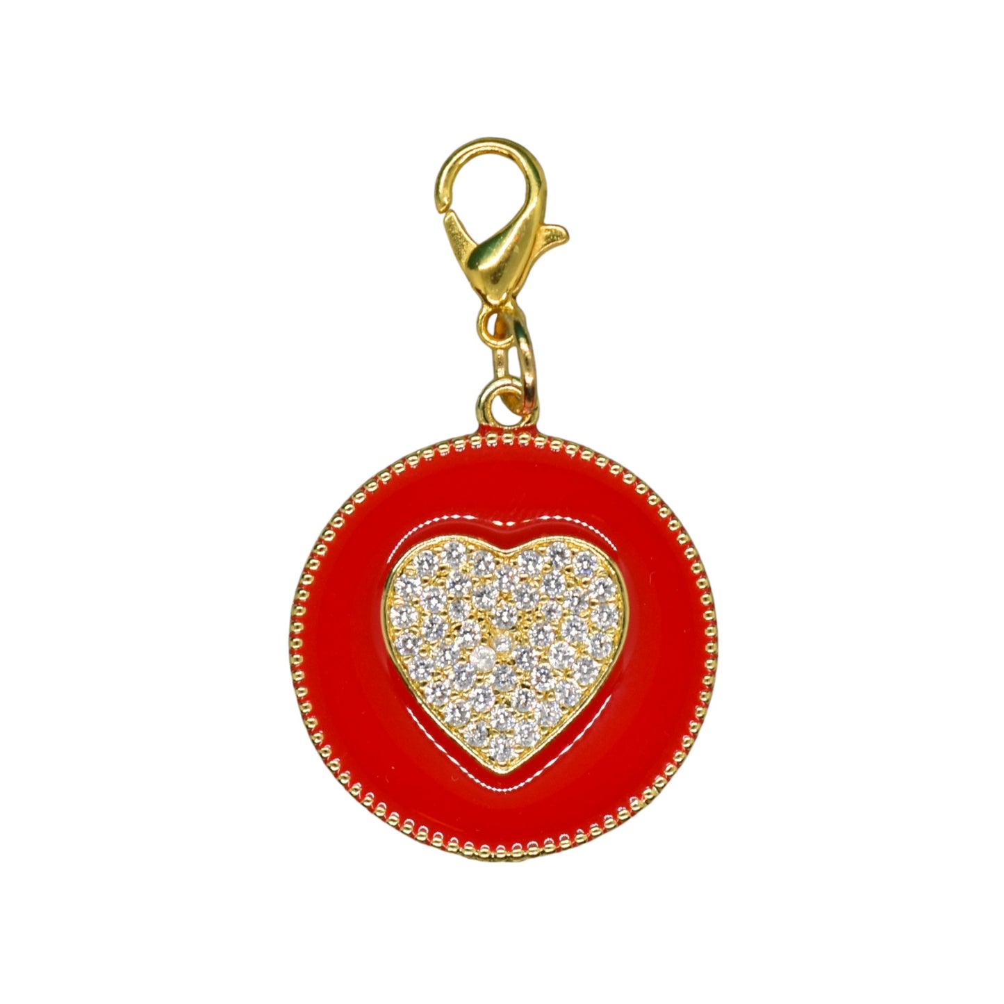 Pave Heart Charm