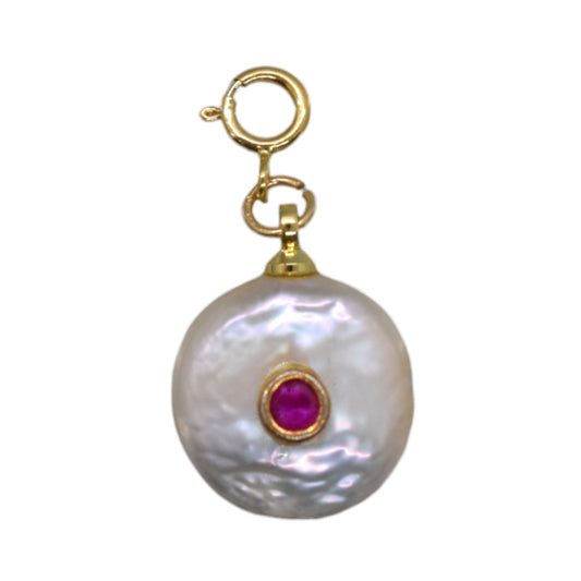 Ruby + Pearl + Gold Charm