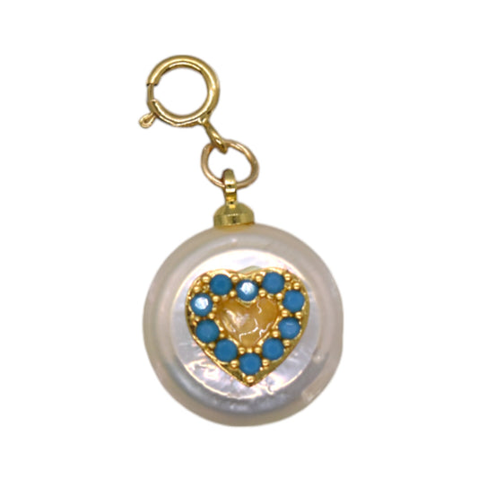 Heart + Pearl Charm